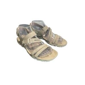 Merrell Women's Sandspur Rose Leather Comfort Strappy Sandal Gray Women’s Size 6